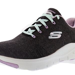 Skechers Arch Fit Comfy Wave Walking Shoes Womens 9 Charcoal Lavender